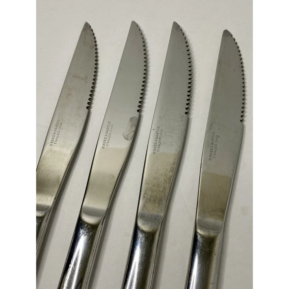 Reed & Barton Gatehouse Stainless Steak Knives Replacements Lot Of 4 #2